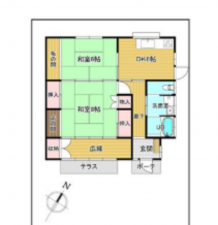 春日部市豊町、中古一戸建ての間取り画像です