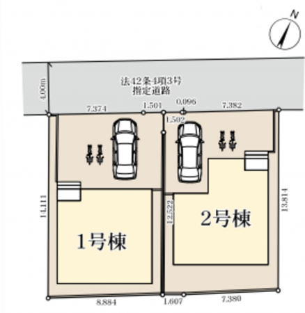 春日部市西金野井、新築一戸建ての画像です