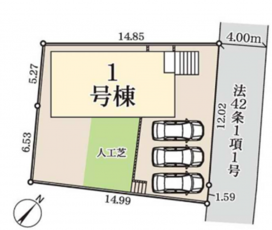 春日部市米島、新築一戸建ての画像です