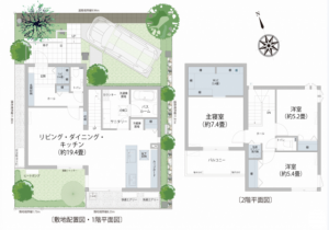春日部市谷原、中古一戸建ての間取り画像です