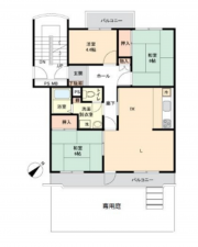 春日部市南中曽根、中古マンションの間取り画像です