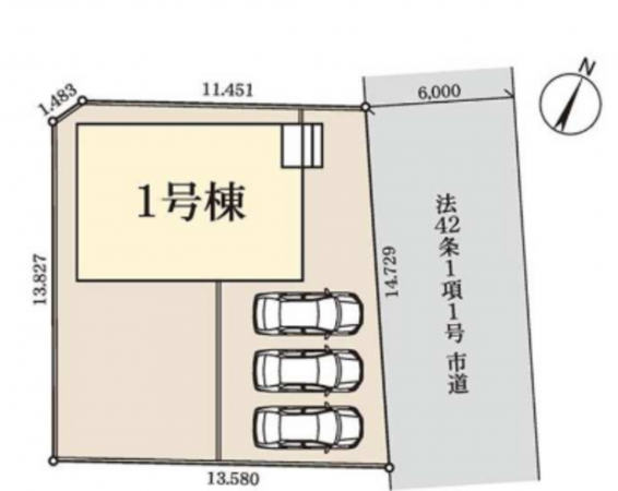 春日部市武里中野、新築一戸建ての画像です