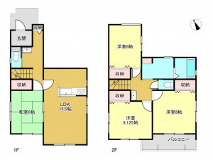 春日部市新宿新田、新築一戸建ての間取り画像です