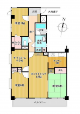 春日部市備後東、中古マンションの間取り画像です