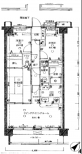 春日部市中央、中古マンションの間取り画像です