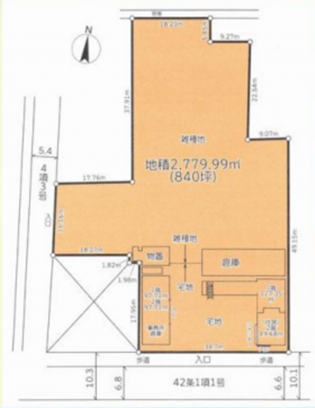 春日部市永沼、土地の間取り画像です