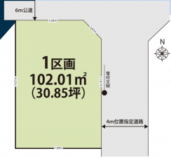 春日部市小渕、土地の間取り画像です