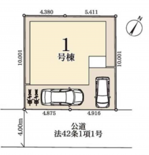 春日部市藤塚、新築一戸建ての画像です