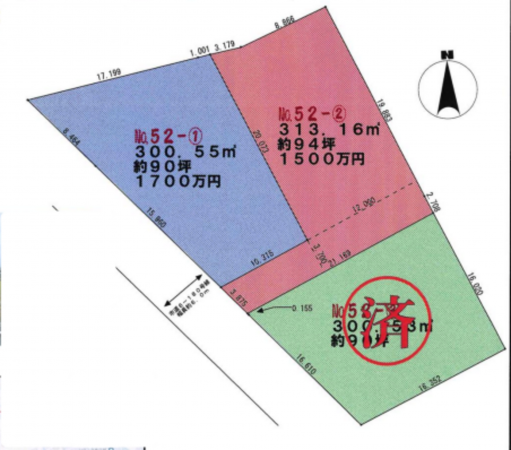 春日部市武里中野、土地の間取り画像です