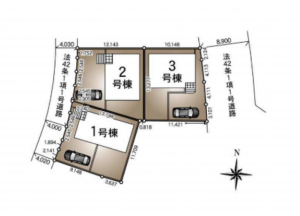 春日部市西金野井、新築一戸建ての画像です