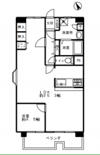 春日部市粕壁東、中古マンションの間取り画像です