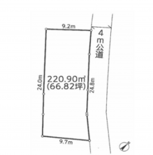 春日部市六軒町、土地の間取り画像です