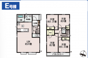 春日部市一ノ割、新築一戸建ての間取り画像です
