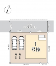 春日部市藤塚、新築一戸建ての画像です