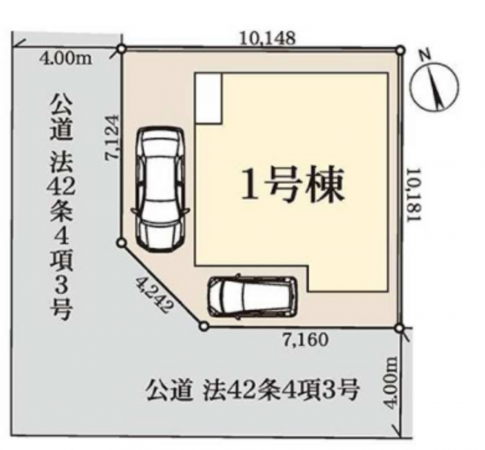 春日部市大枝、新築一戸建ての画像です