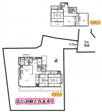 春日部市大枝、土地の間取り画像です