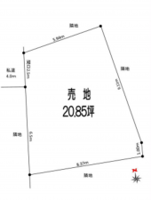 春日部市南、土地の間取り画像です