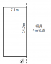 春日部市粕壁東、土地の間取り画像です