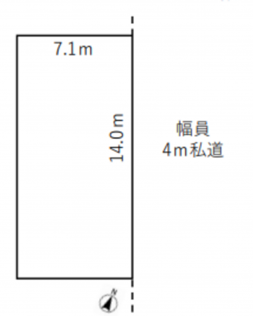春日部市粕壁東、土地の間取り画像です