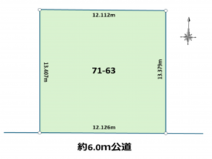 春日部市大沼、土地の間取り画像です