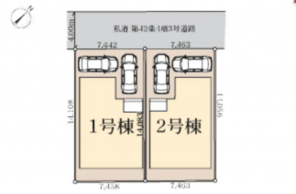 春日部市下蛭田、新築一戸建ての画像です