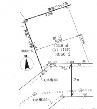 春日部市南、土地の間取り画像です