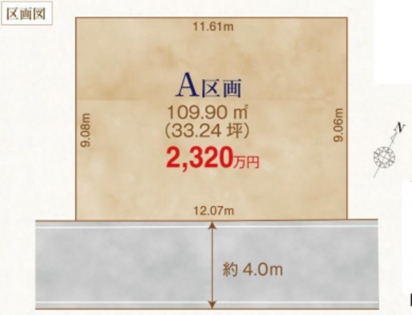 春日部市藤塚、土地の間取り画像です