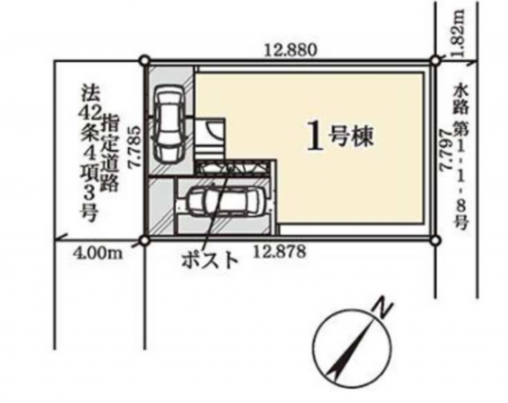 春日部市粕壁、新築一戸建ての画像です