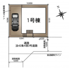 春日部市大枝、新築一戸建ての画像です