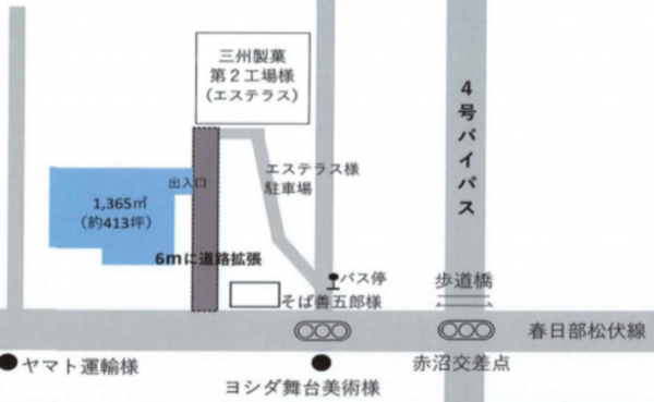春日部市銚子口、土地の画像です
