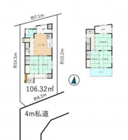 春日部市緑町、土地の間取り画像です