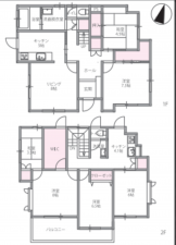 春日部市緑町、中古一戸建ての間取り画像です