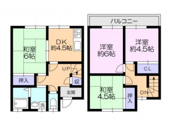 神戸市須磨区高倉台、中古一戸建ての間取り画像です