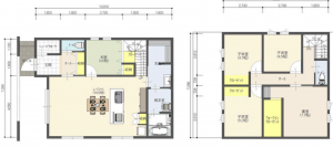 神戸市須磨区白川台、新築一戸建ての間取り画像です