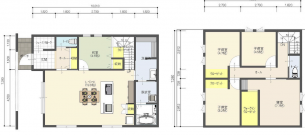 神戸市須磨区白川台、新築一戸建ての間取り画像です