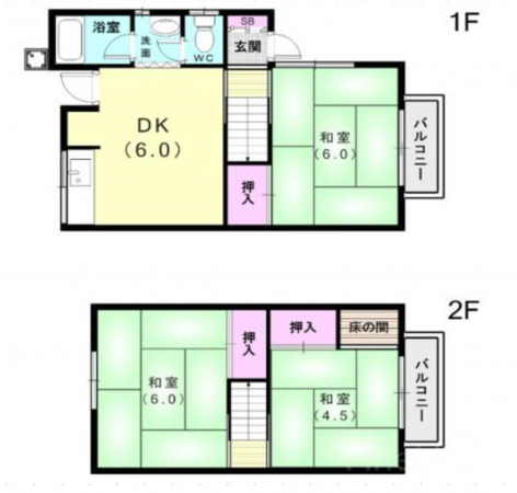 神戸市須磨区禅昌寺町、中古一戸建ての間取り画像です