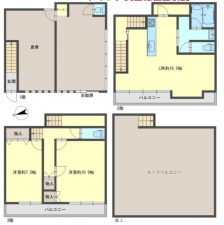 神戸市須磨区白川台、中古一戸建ての間取り画像です