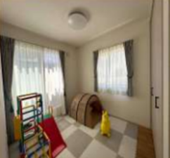 神戸市須磨区車、中古一戸建ての子ども部屋画像です