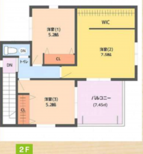 神戸市須磨区車、中古一戸建ての間取り画像です
