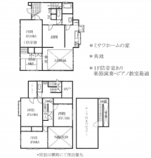 神戸市須磨区多井畑南町、中古一戸建ての間取り画像です