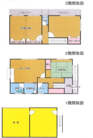 神戸市須磨区妙法寺、中古一戸建ての間取り画像です