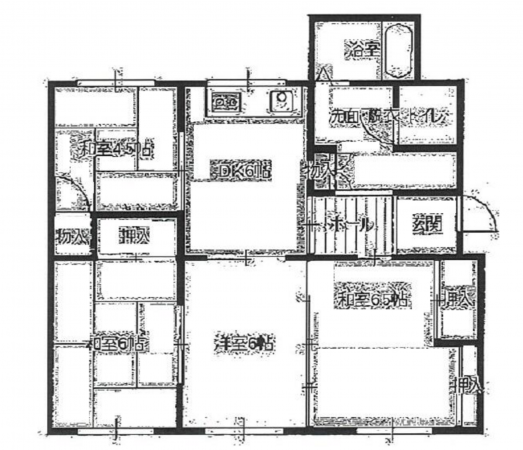 神戸市須磨区白川台、中古マンションの間取り画像です
