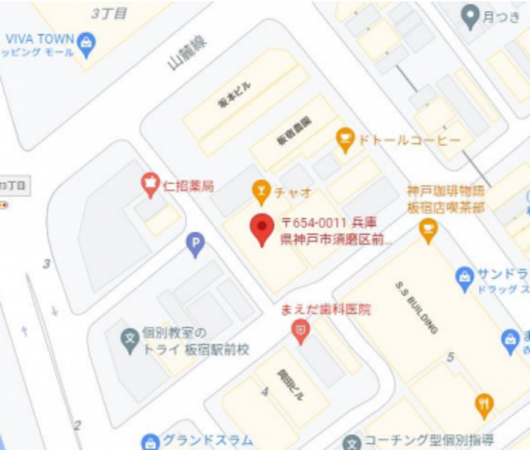 神戸市須磨区前池町、中古マンションの地図画像です
