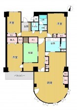 神戸市須磨区妙法寺、中古マンションの間取り画像です