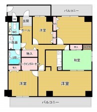 神戸市須磨区妙法寺、中古マンションの間取り画像です