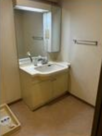 神戸市須磨区妙法寺、中古マンションの洗面画像です