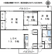 神戸市須磨区竜が台、中古マンションの間取り画像です