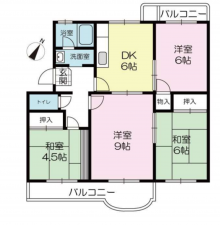 神戸市須磨区横尾、中古マンションの間取り画像です