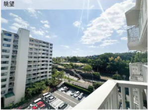 神戸市須磨区道正台、中古マンションのバルコニー画像です
