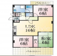 神戸市須磨区車、中古マンションの間取り画像です